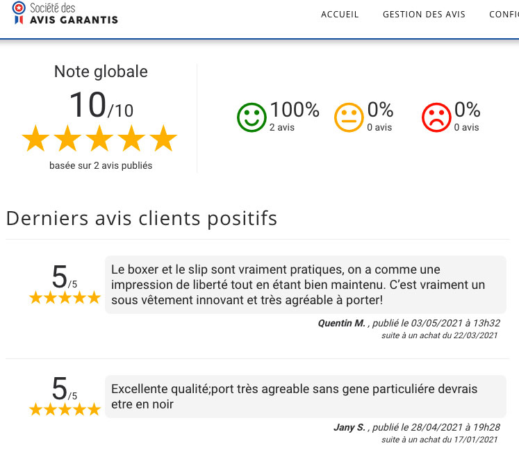 Avis de clients ayant acheté et porté les boxers et slips anatomiques SABORDS®, soulignant leur confort, leur praticité, leur liberté de mouvement et la qualité du sous-vêtement.
