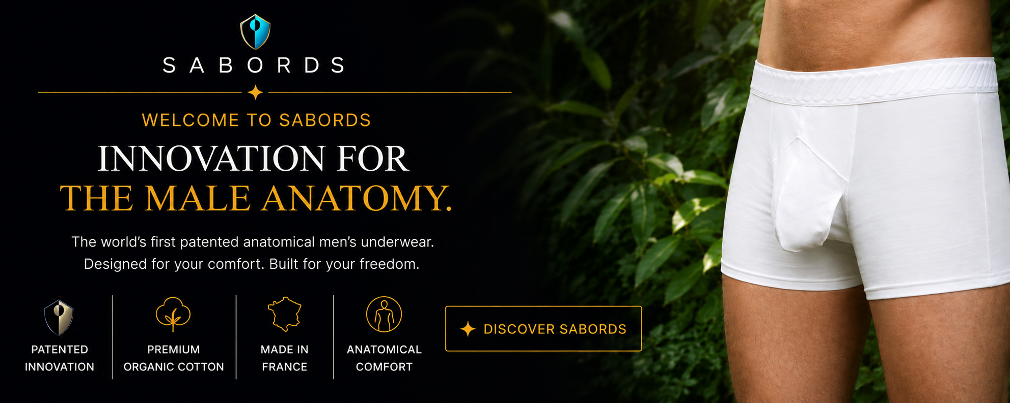 SABORDS patented anatomical men's underwear made in France